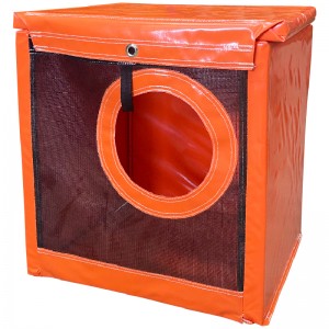 Caisson de protection de soufflerie orange